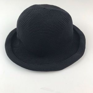 The Sak Black Bowler Hat Crochet Boho